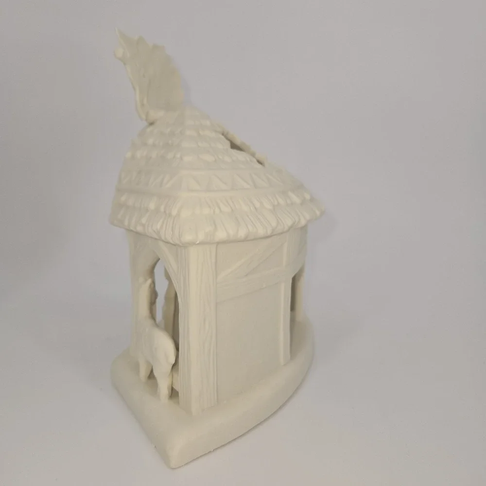 Partylite O Little Town Nativity‎ Tealight Holder Bisque Porcelain P7312 w Box - Picture 3 of 11